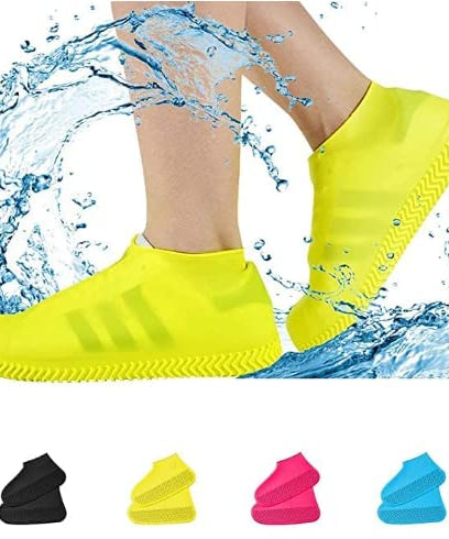 Waterproof silicone shoe covers, anti-skid for rain and biking
