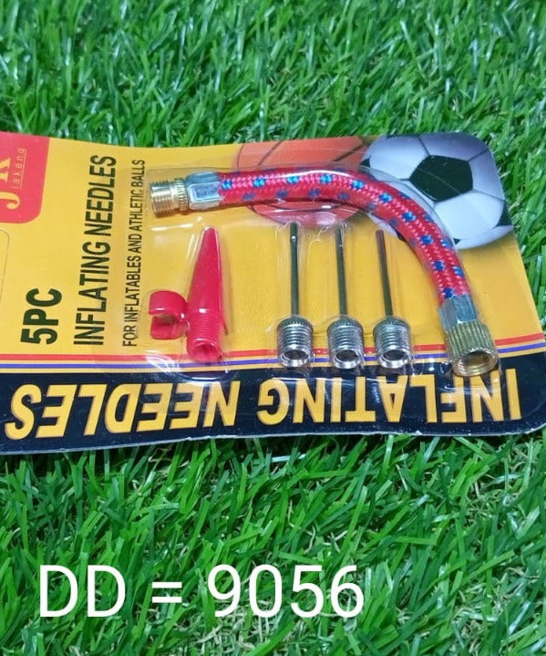 Air pump needle for sports balls including basketballs and footballs.