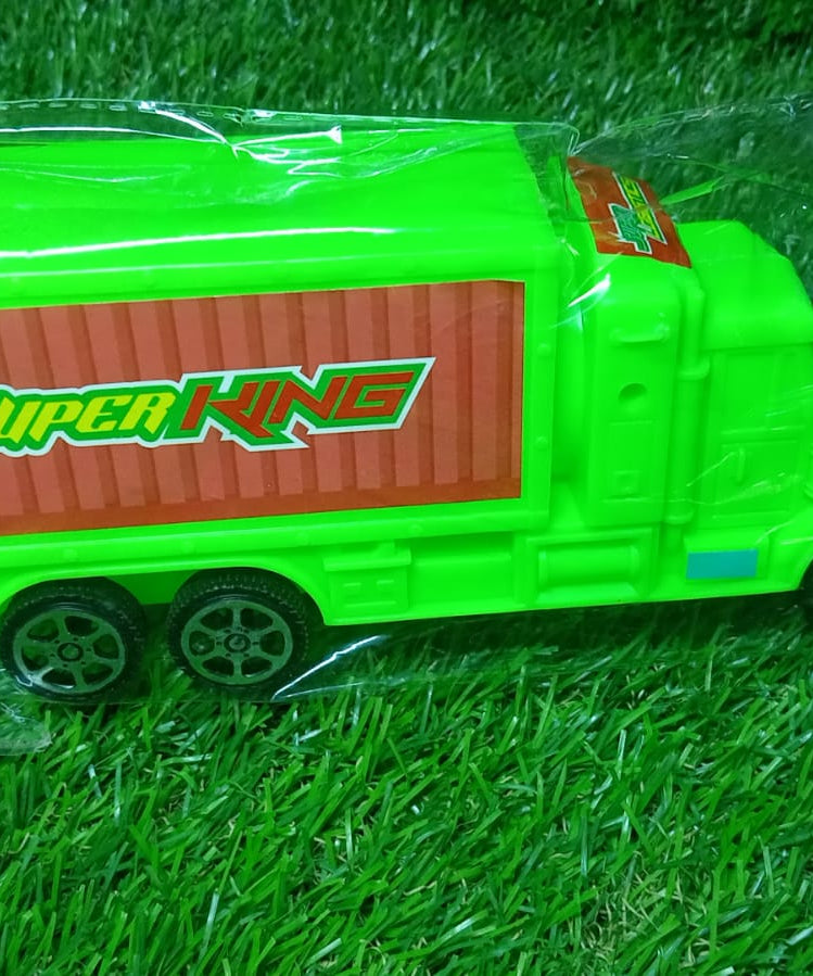 Colorful plastic cargo truck toy, ideal for kids