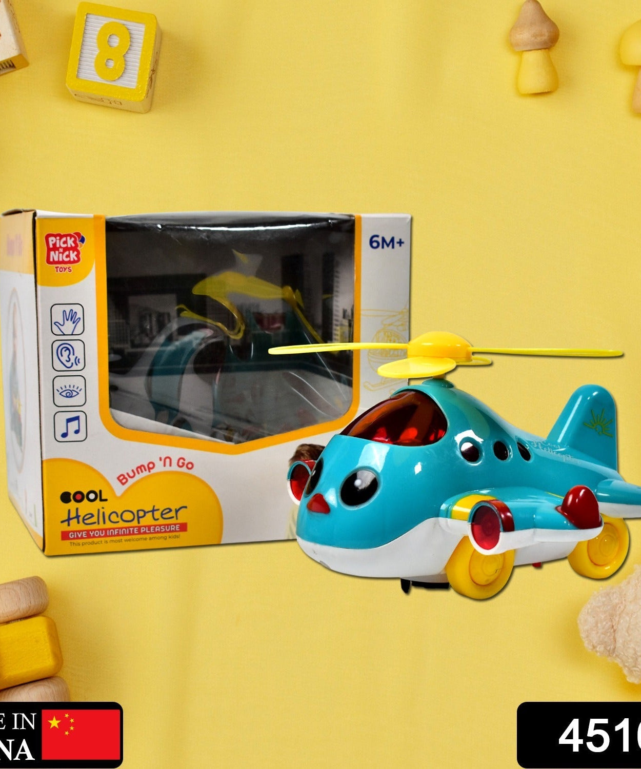 Musical airplane toy for toddlers