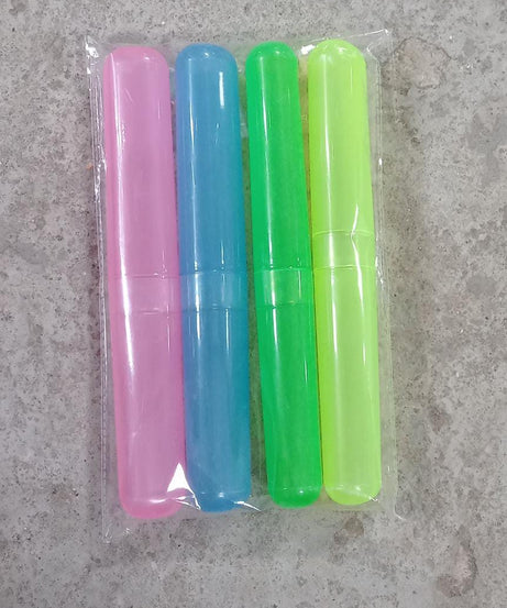 Toothbrush container covers, 4-pack, convenient for travel and home use