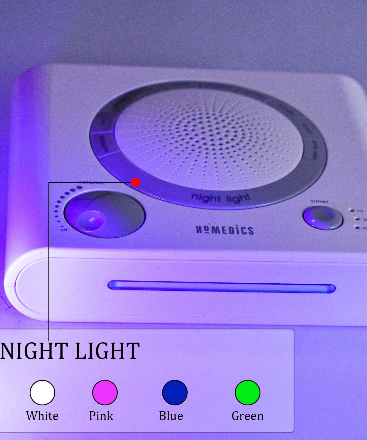 Close-up of sleep therapy machine showing control buttons.