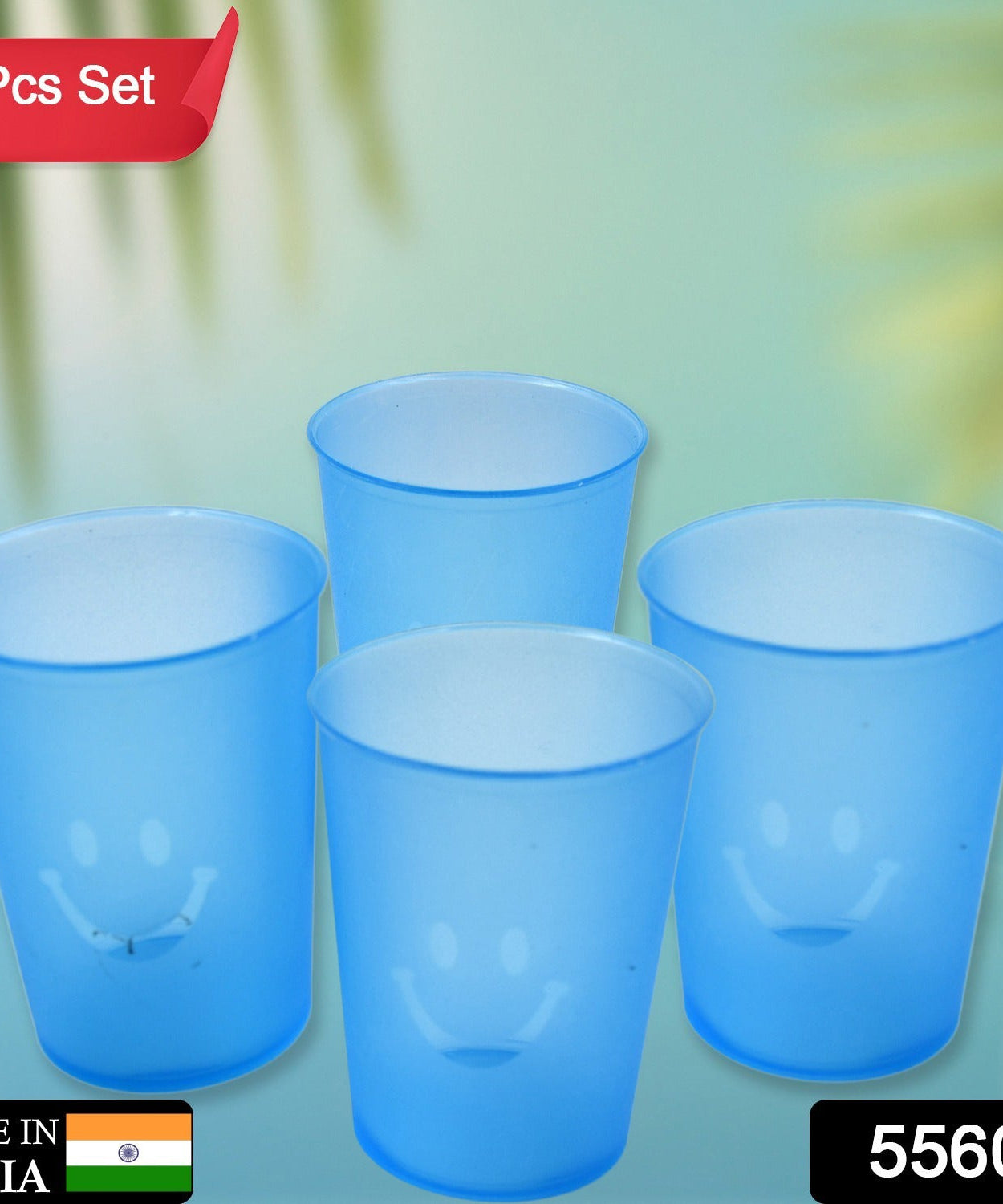 Reusable Plastic Drinking Tumblers - 4-Piece Transparent Water Cup Set for Kitchen & Dining