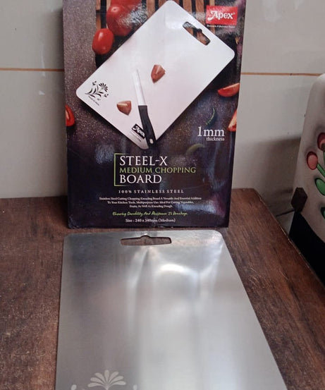 Apex Steel-X Stainless Steel Medium Chopping Board