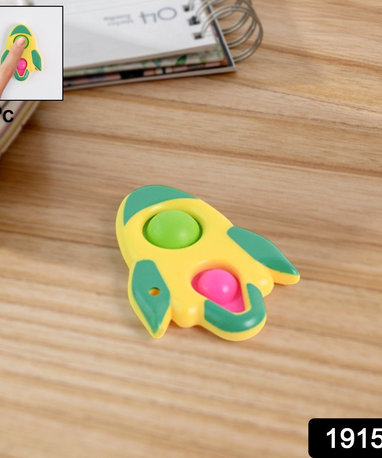 Rocket Shaped Dimple Keychain Toy (1 Pc)