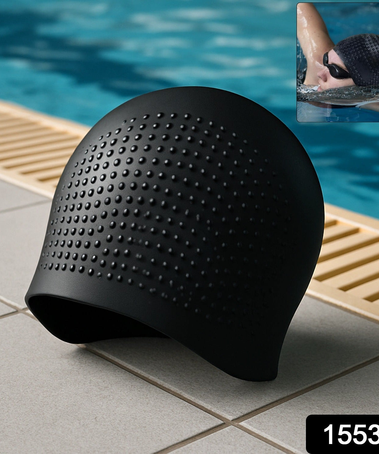Knx Premium Silicone Waterproof Swimming Cap (1 Pc)