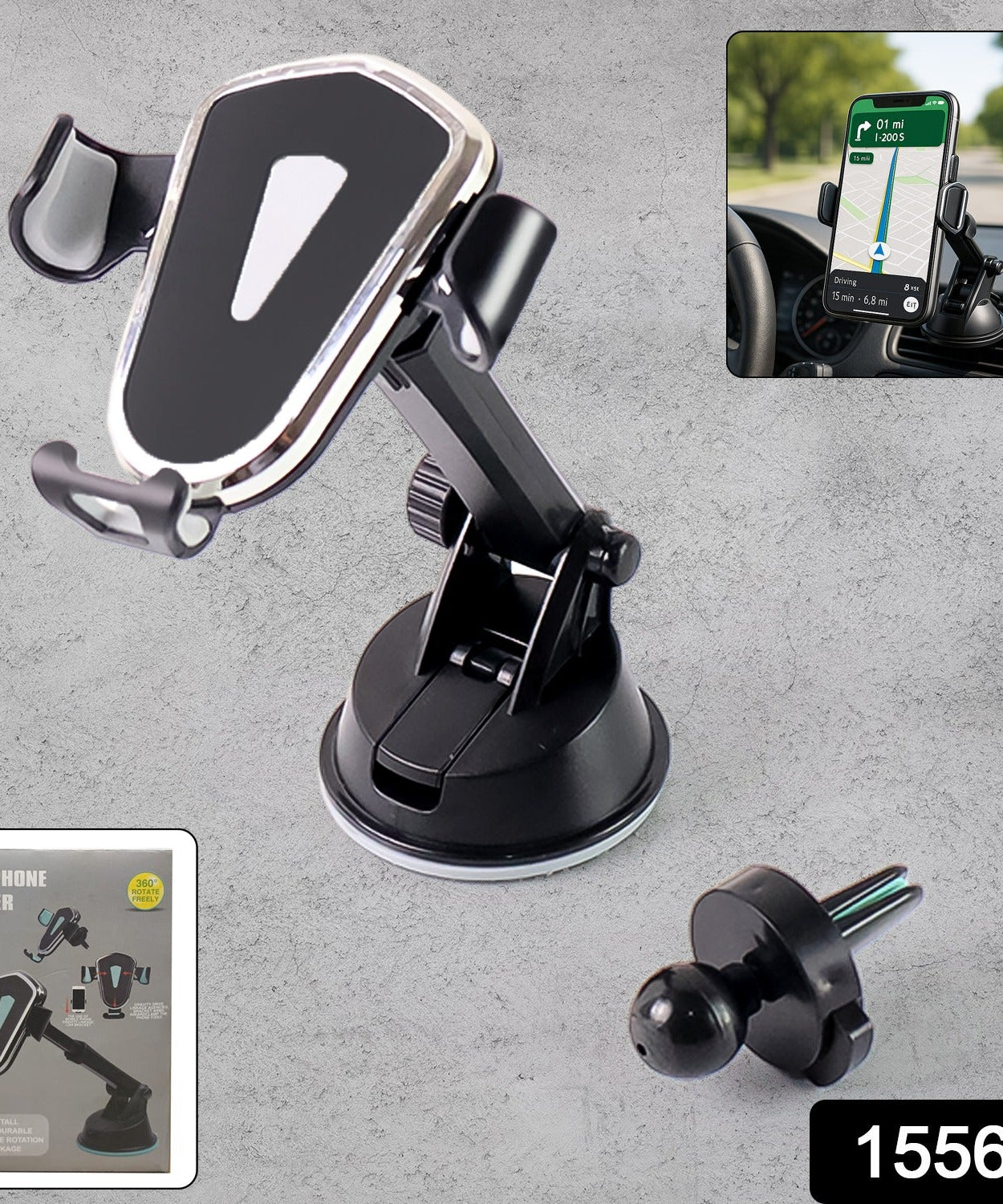 Adjustable Arm Car Phone Holder