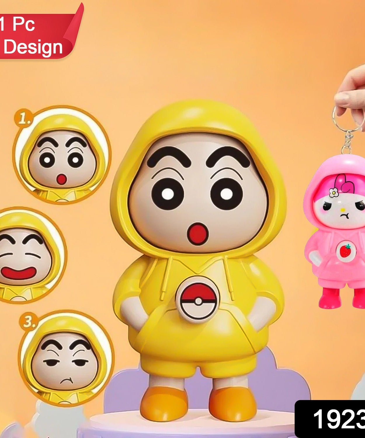 Face Changing Doll Toy with Keyring (1 Pc / Mix Color)