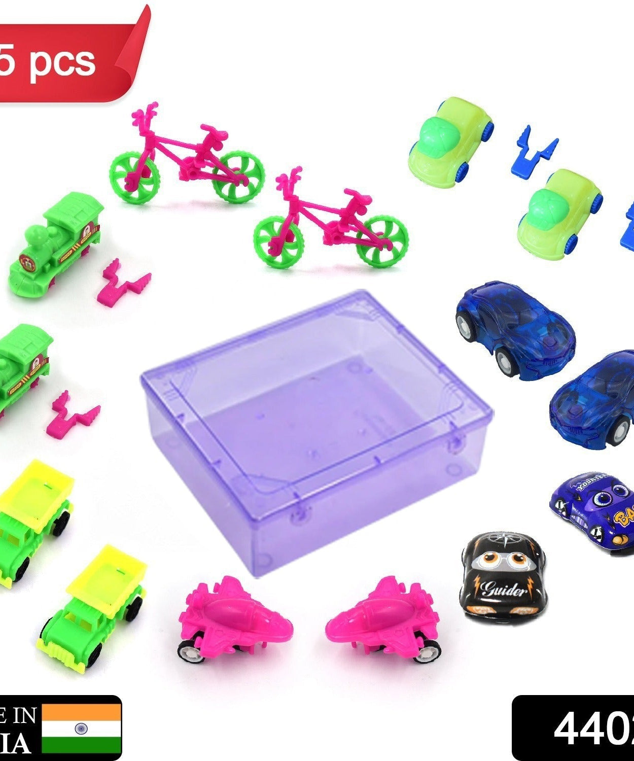 Toys for Kids Friction Powered Vehicle Toy for Baby Push & Go Toys Combo Set for Boys & Girls ( Pack of 15)