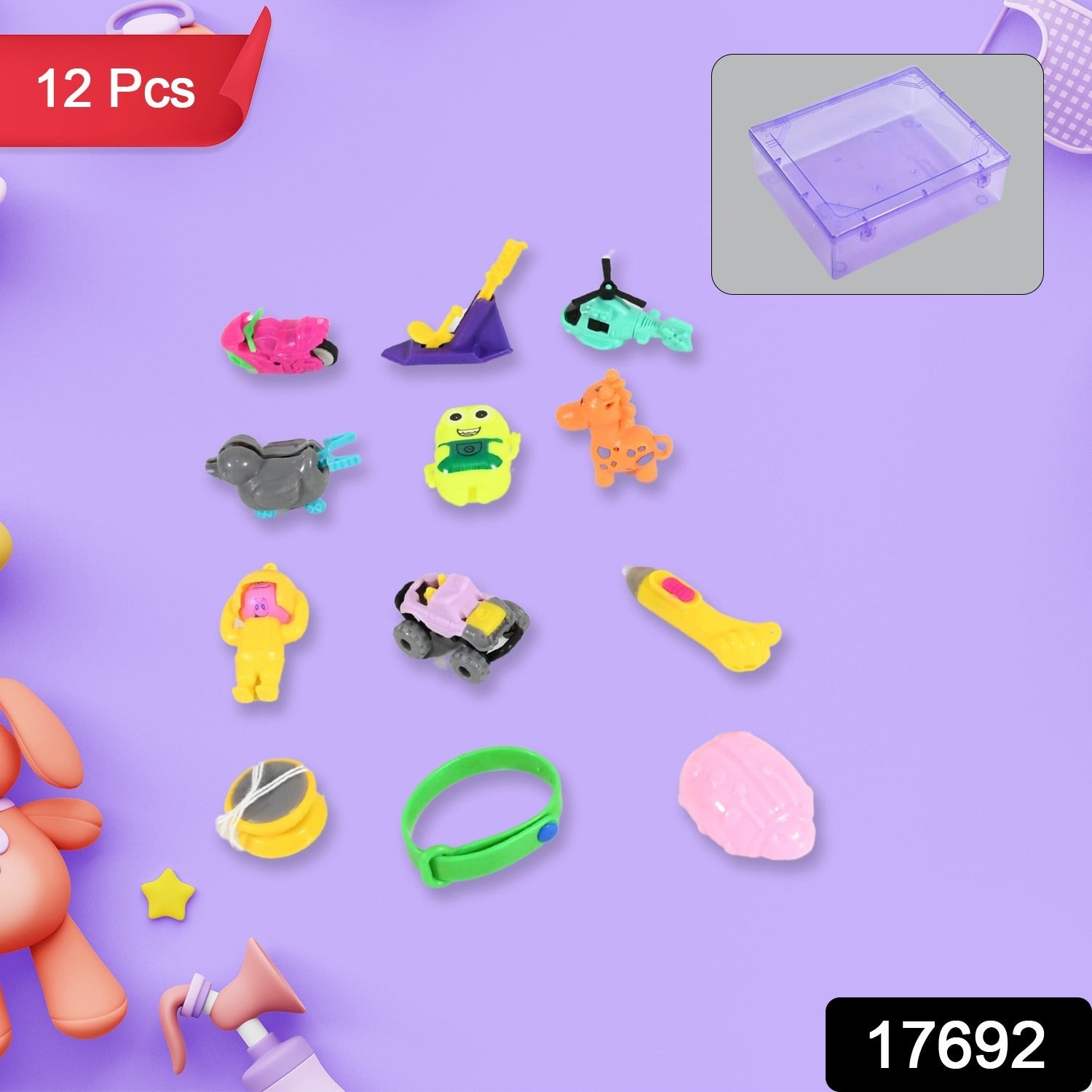 12 in 1 toy for kids, 10 different and small toys for kids to play with curiosity