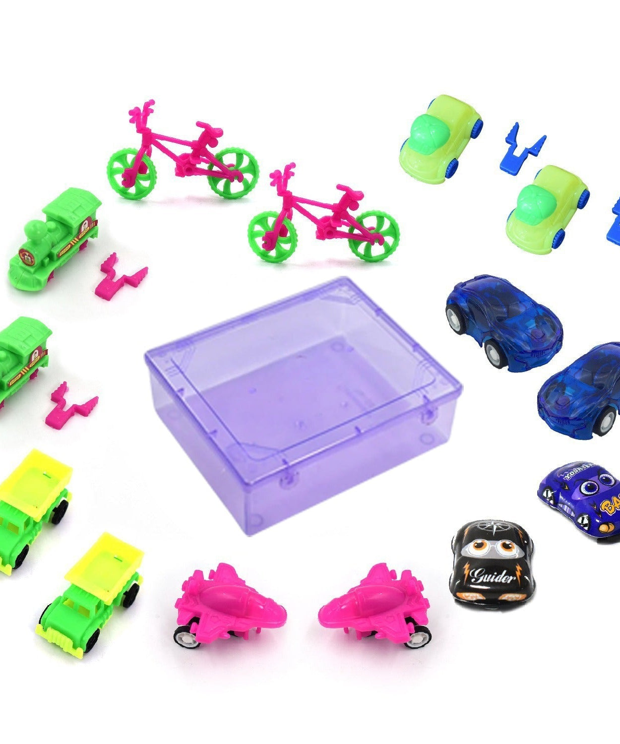 Toys for Kids Friction Powered Vehicle Toy for Baby Push & Go Toys Combo Set for Boys & Girls ( Pack of 15)