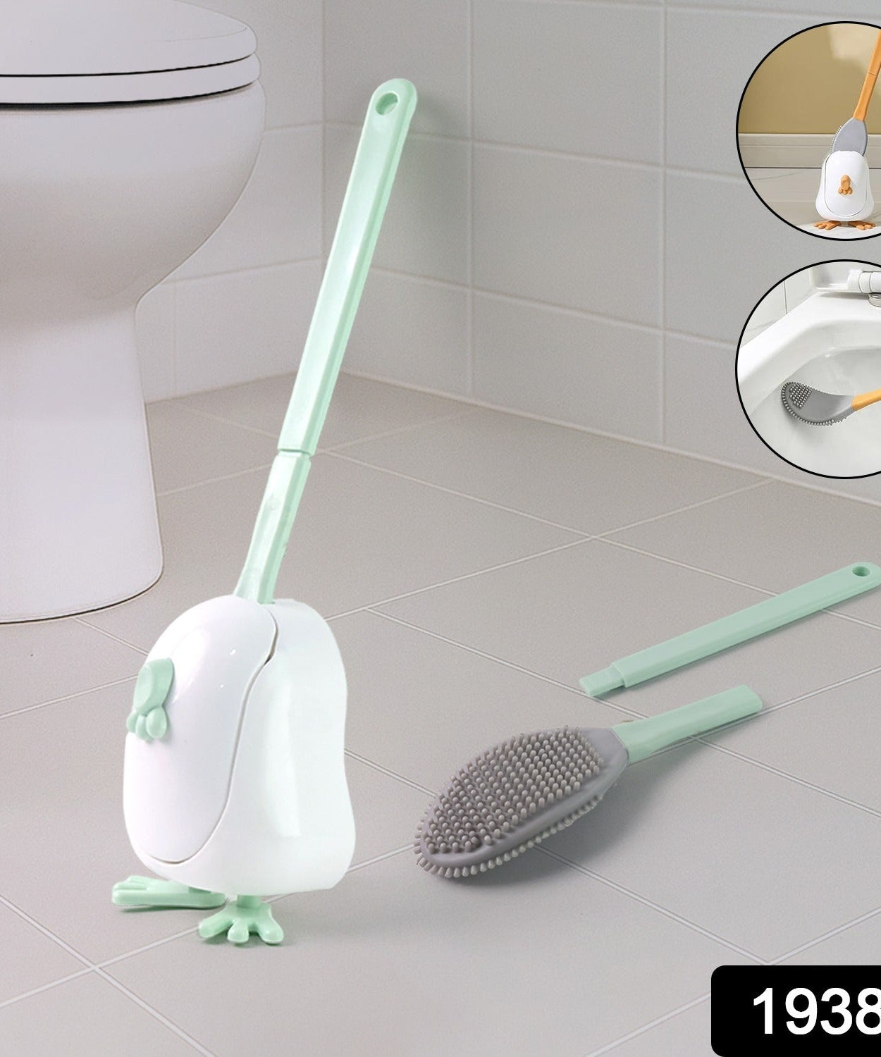Flexi Clean Silicone Toilet Brush Set