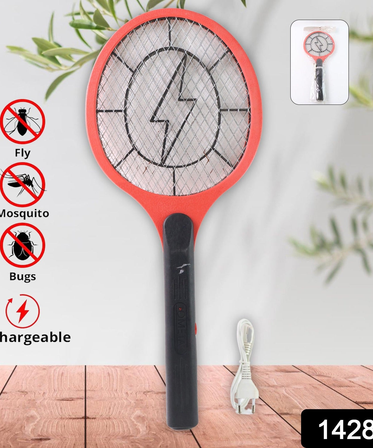 Red Anti-Mosquito Electric Racket