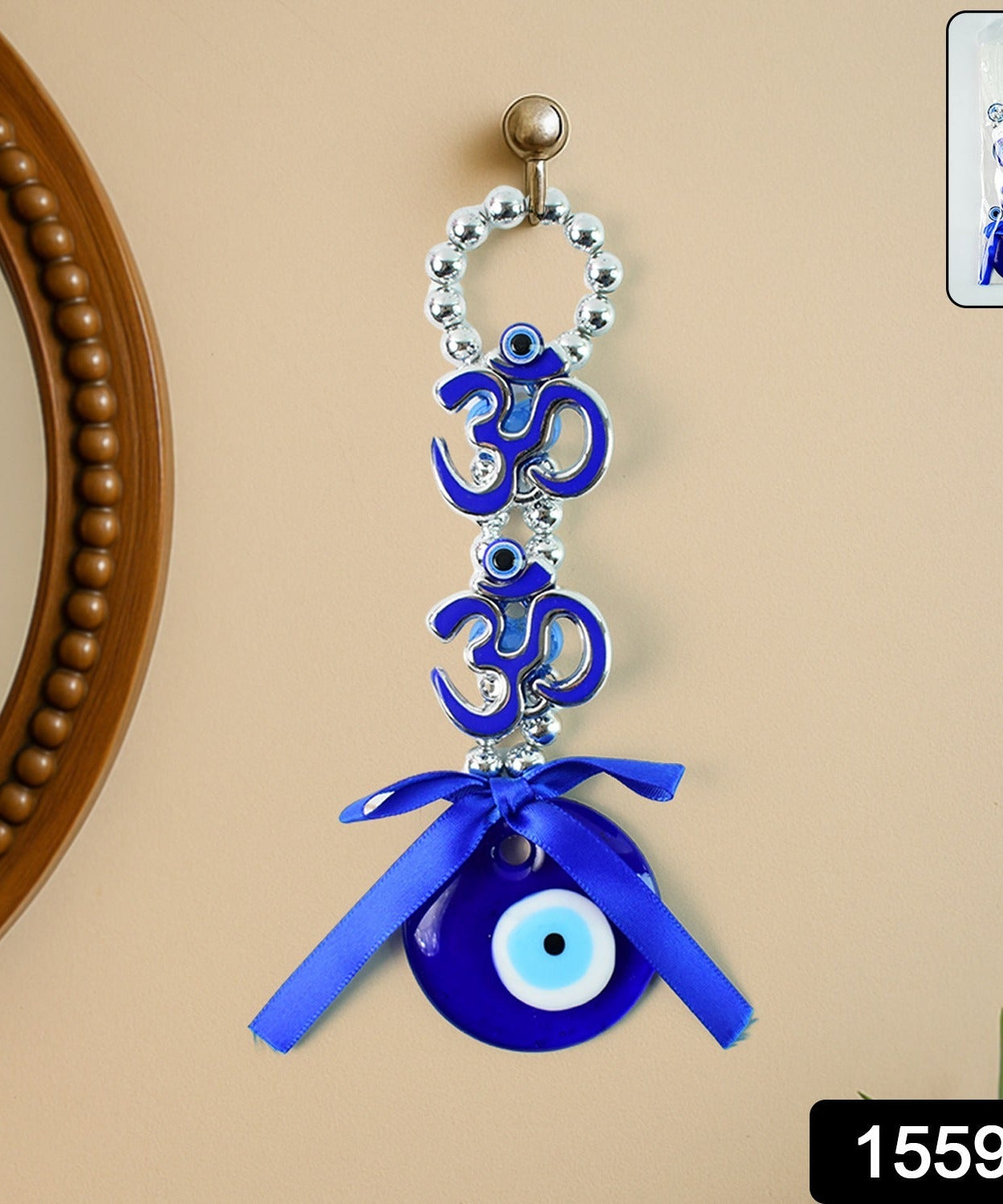 Decorative Evil Eye Wall Hanging with Double OM Design