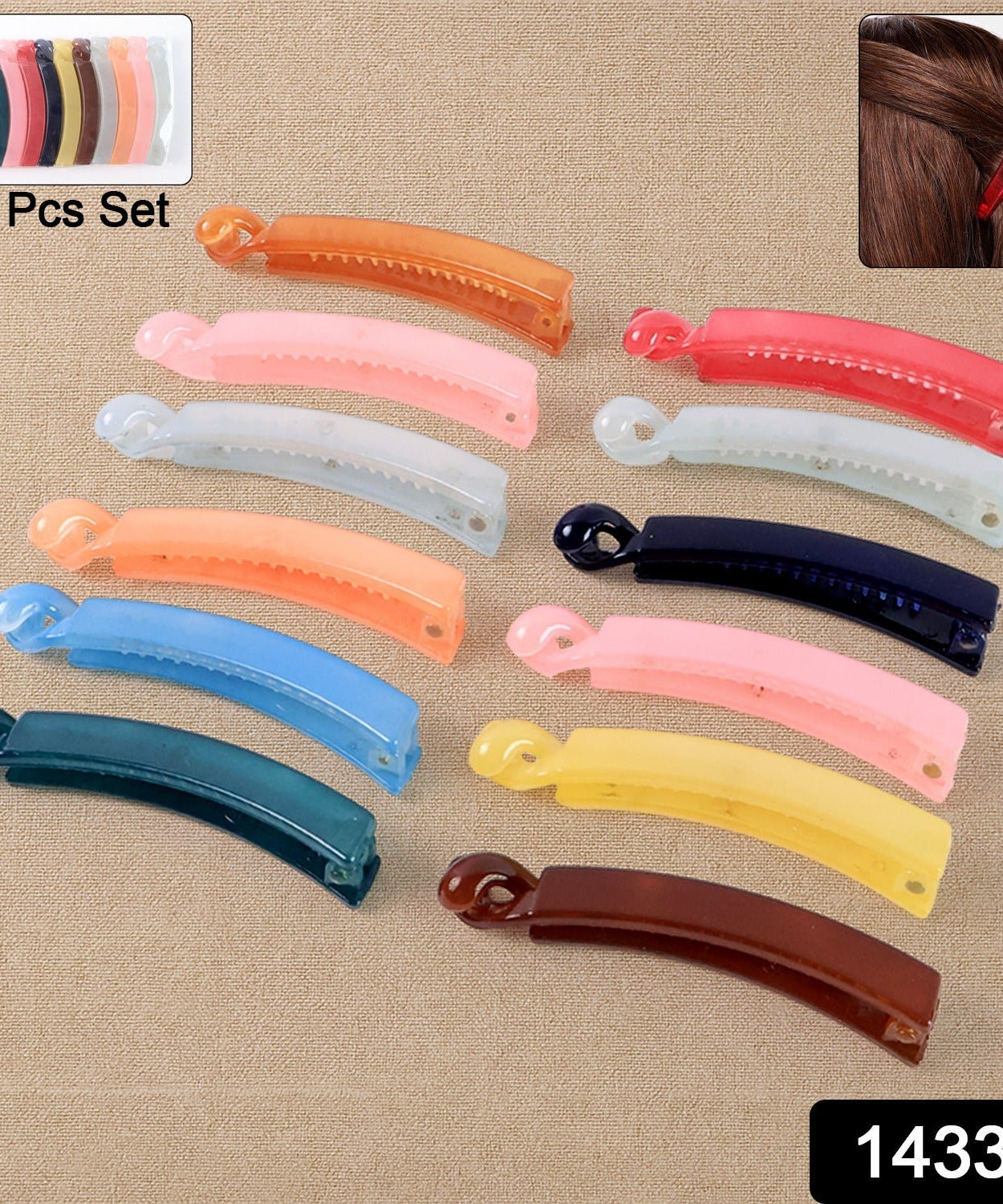 Multicolor Banana Hair Clip Collection 