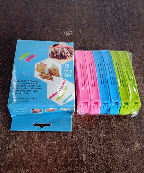 Multipurpose Plastic Pouch Sealer Clips (18 Pc)