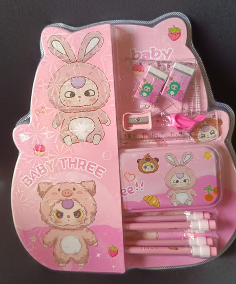 Cartoon Stationery Gift Set for Kids (14 Pc)