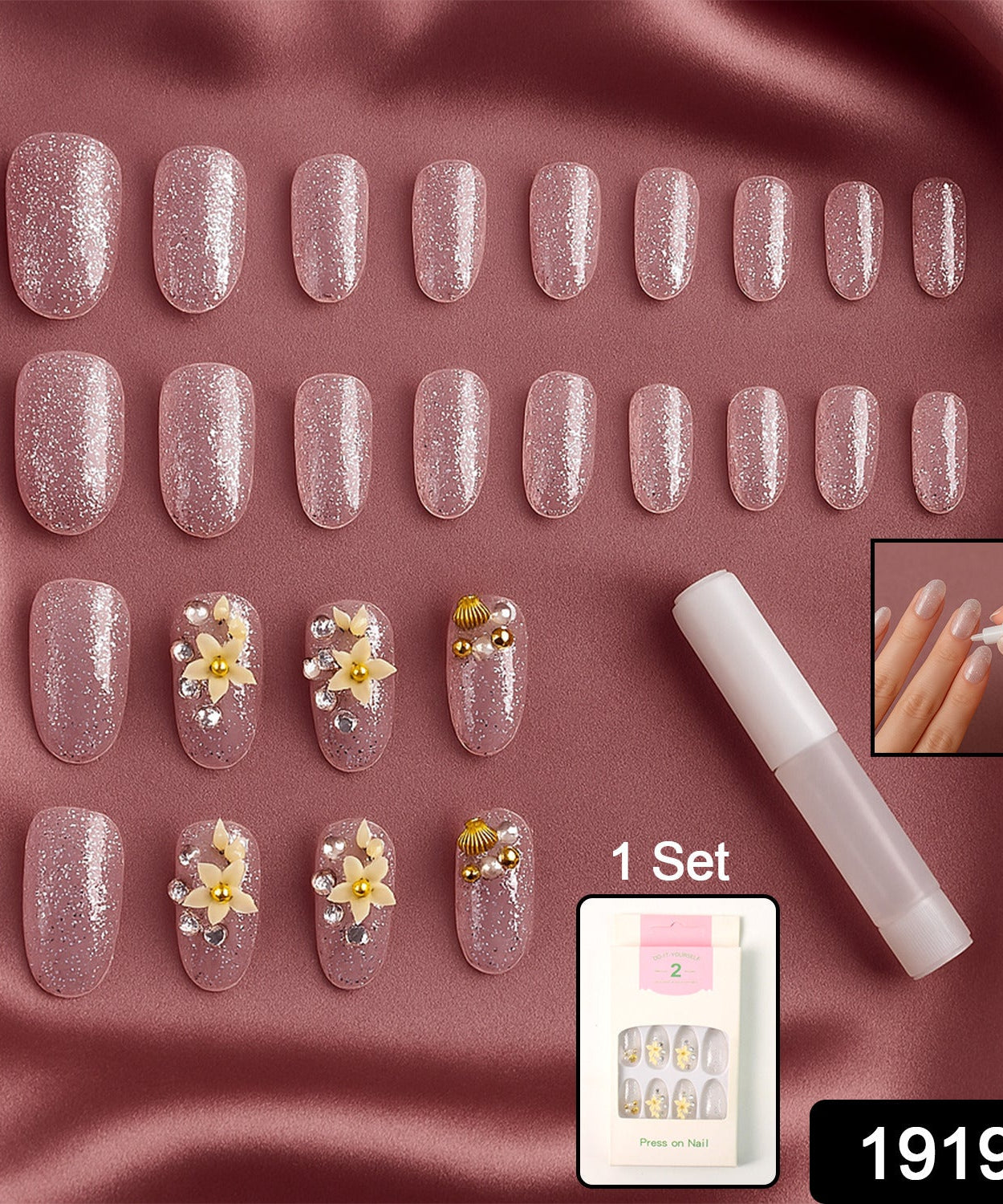 Stylish 3D Press-On Nails 