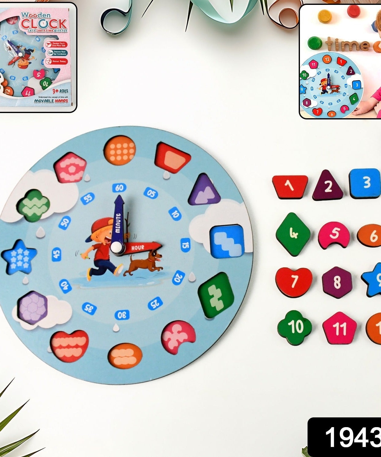 Wooden Educational Clock for Kids