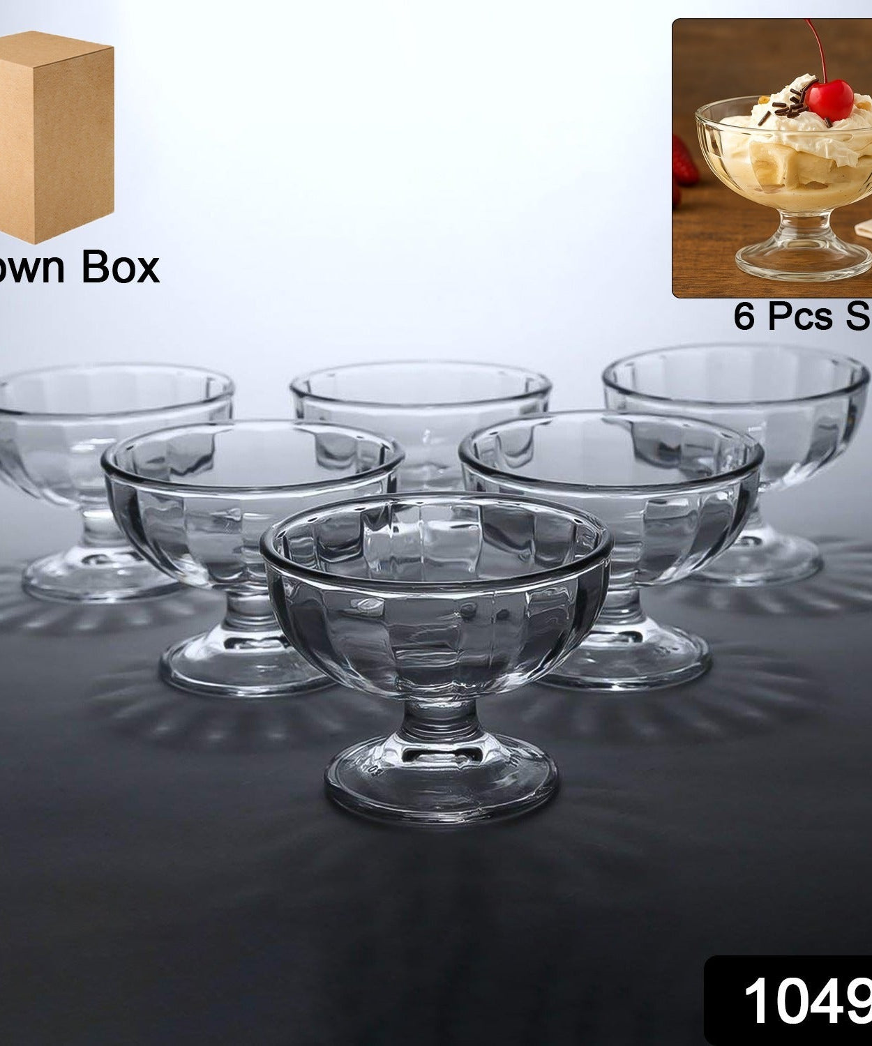 Transparent Glass Sundae Dish