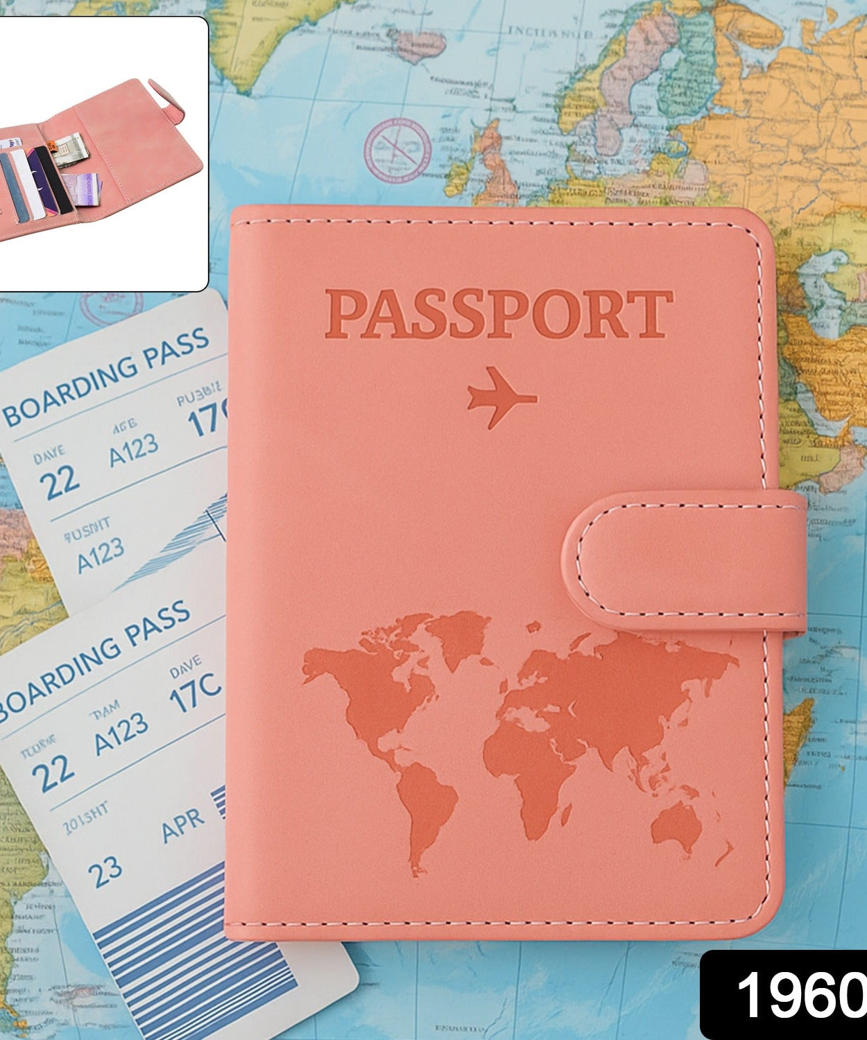 Stylish World Map Print Travel Wallet