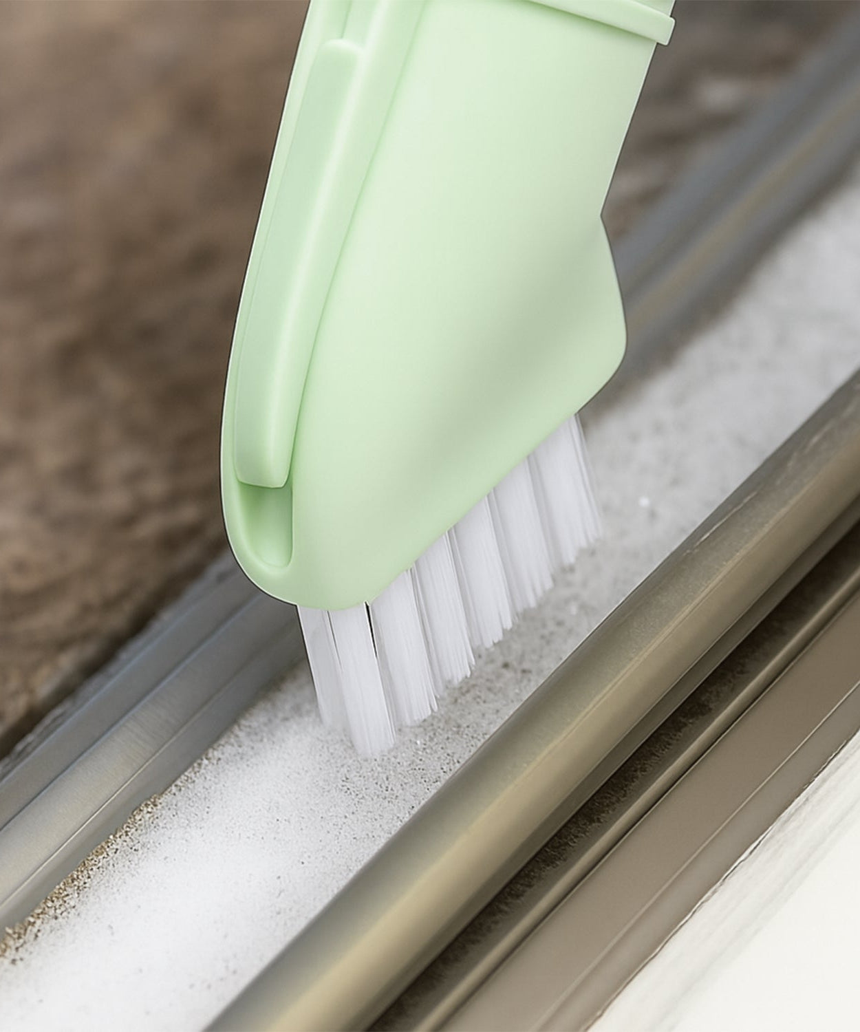 Multipurpose Bottle-Connectable Cleaning Brush with Built-In Scraper (1 Pc)