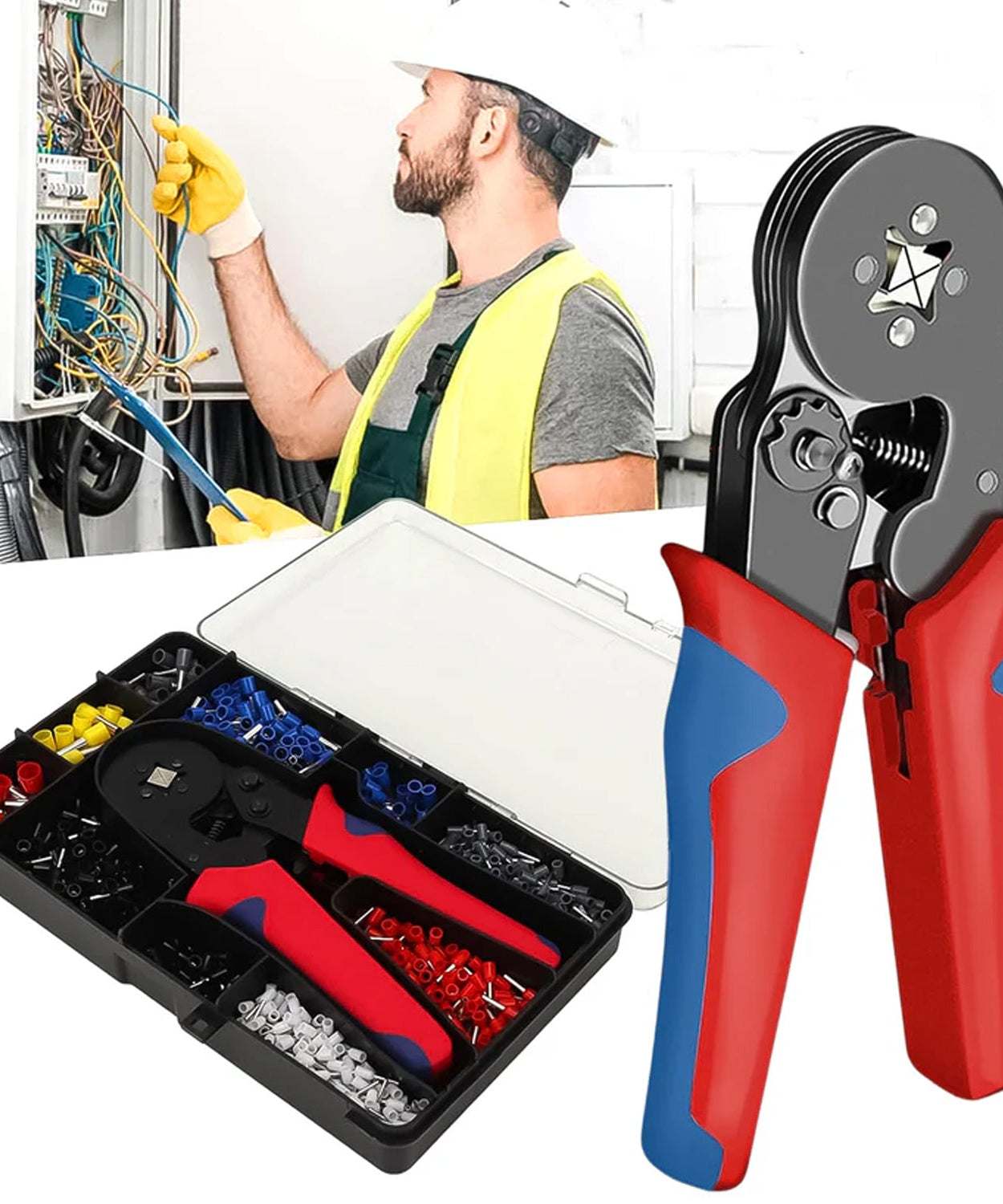 Approx 1200 Piece Ferrule Crimping Tool Kit Set