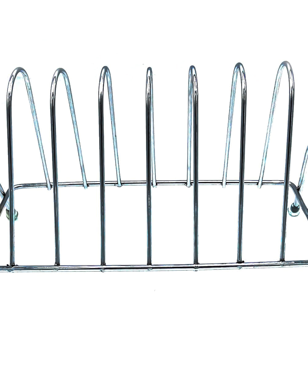 Stainless steel square plate rack stand for kitchen use