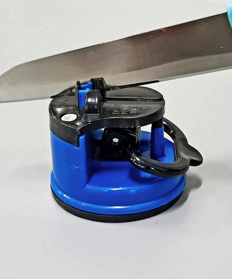 Kitchen knife sharpener with suction cup