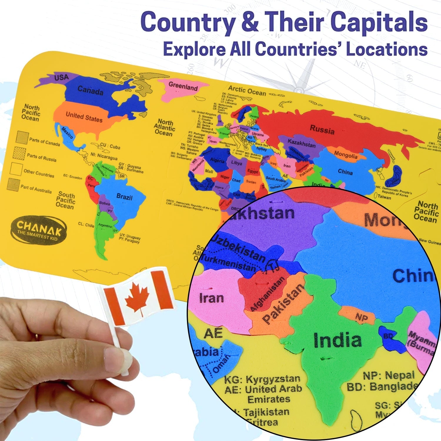 Aditi Mapster World Map EVA Foam Puzzle Set