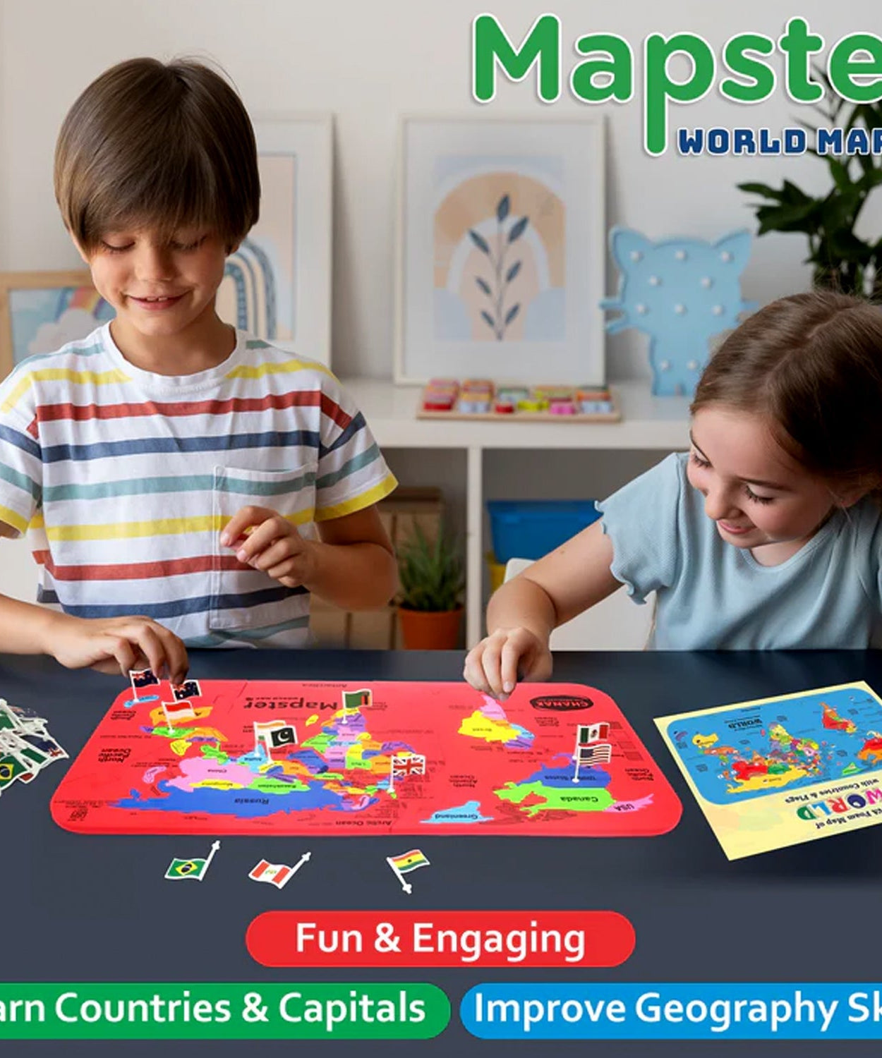 Aditi Mapster World Map EVA Foam Puzzle Set