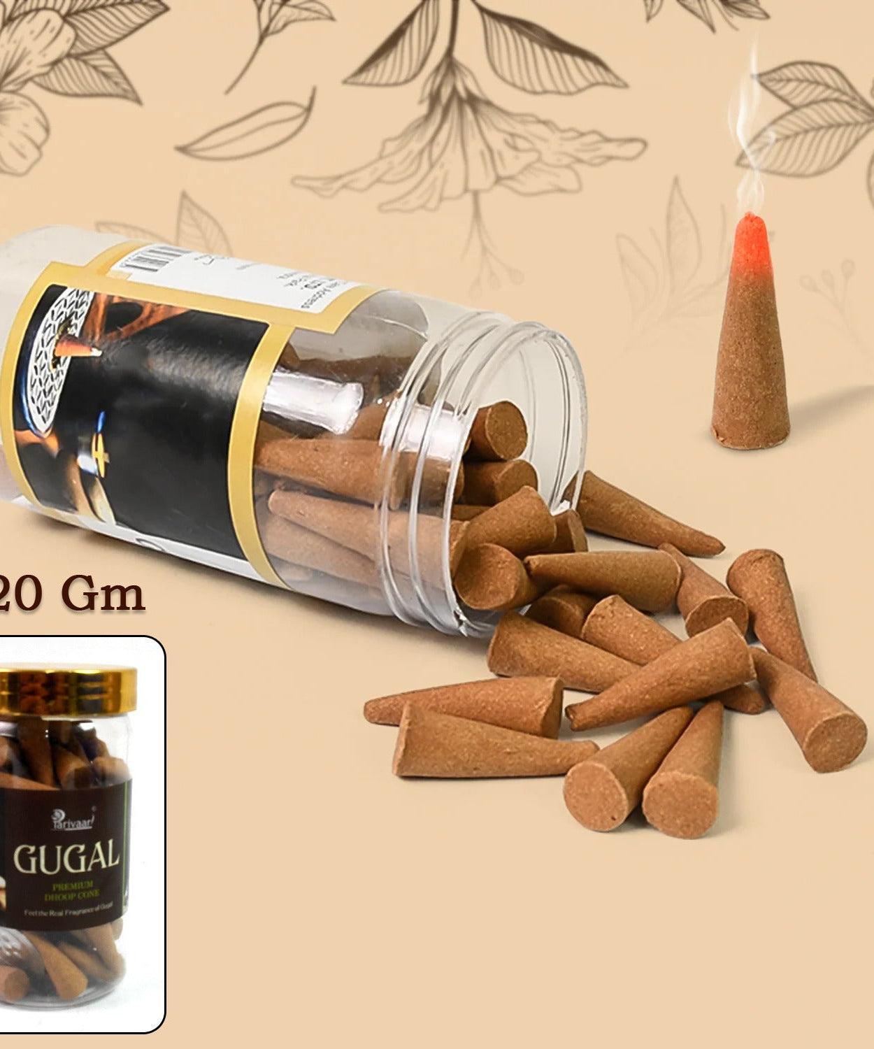 Mix Flavour Dhoop Cones, Premium Dhoop (120 GM/ Mix/ 1pc)