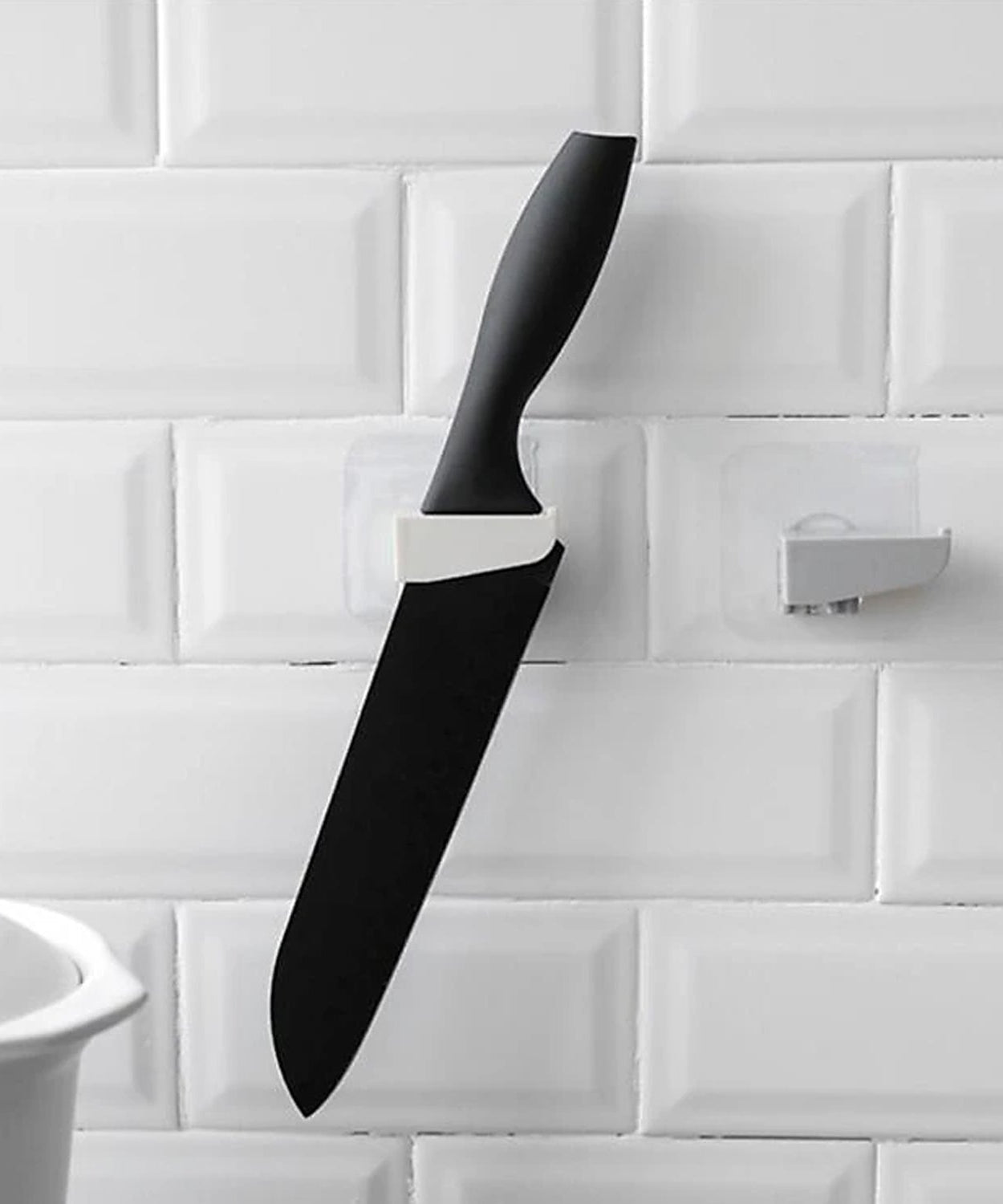 Punch-Free Wall Hanging Knife Holder – Kitchen Storage Rack (1 Pc)