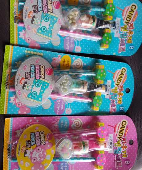 Fun Candy Design Pencil Set with Accessories (1 Set / Mix Design)