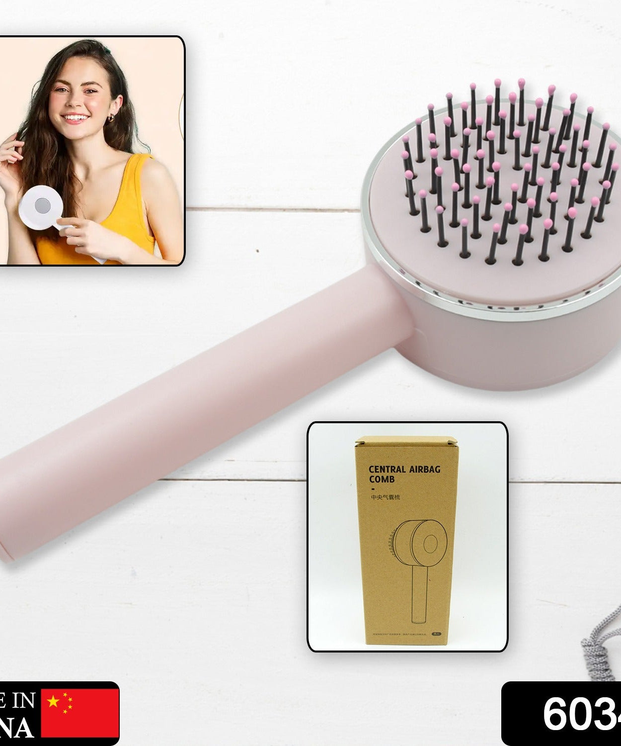 Long handle airbag massage comb