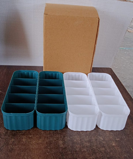 5 Compartments Socks / Handkerchief / Underwear Storage Box Socks Drawer Closet Organizer Storage Boxes (pack of 4)