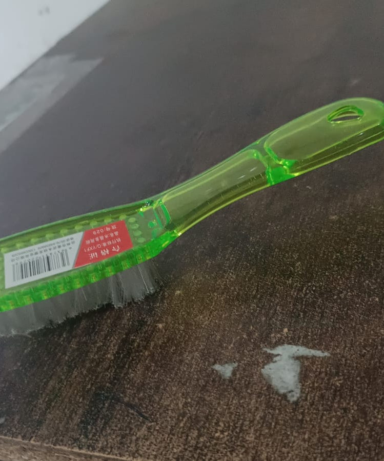 Plastic Handle Shoes Clothes Scrubbing Brush (1 Pc / Mix Color / 19 Cm)