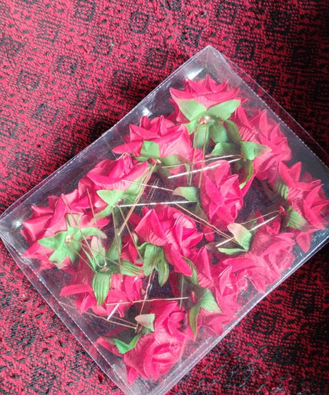 Hair Clip Red Rose Bridal Hair Pins Rose (12 Pcs Set / Red Color Only), Hair accessories