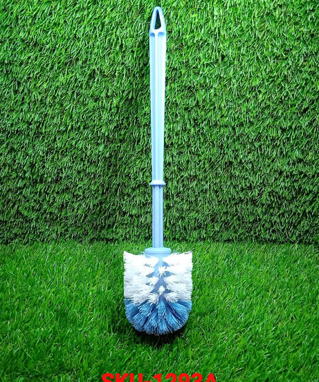 Hockey stick shape plastic toilet brush