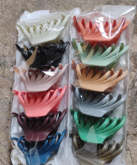 Plastic Hair Clamp Grip, Simple Matte Hair Barrette Clamp (1 Pc)