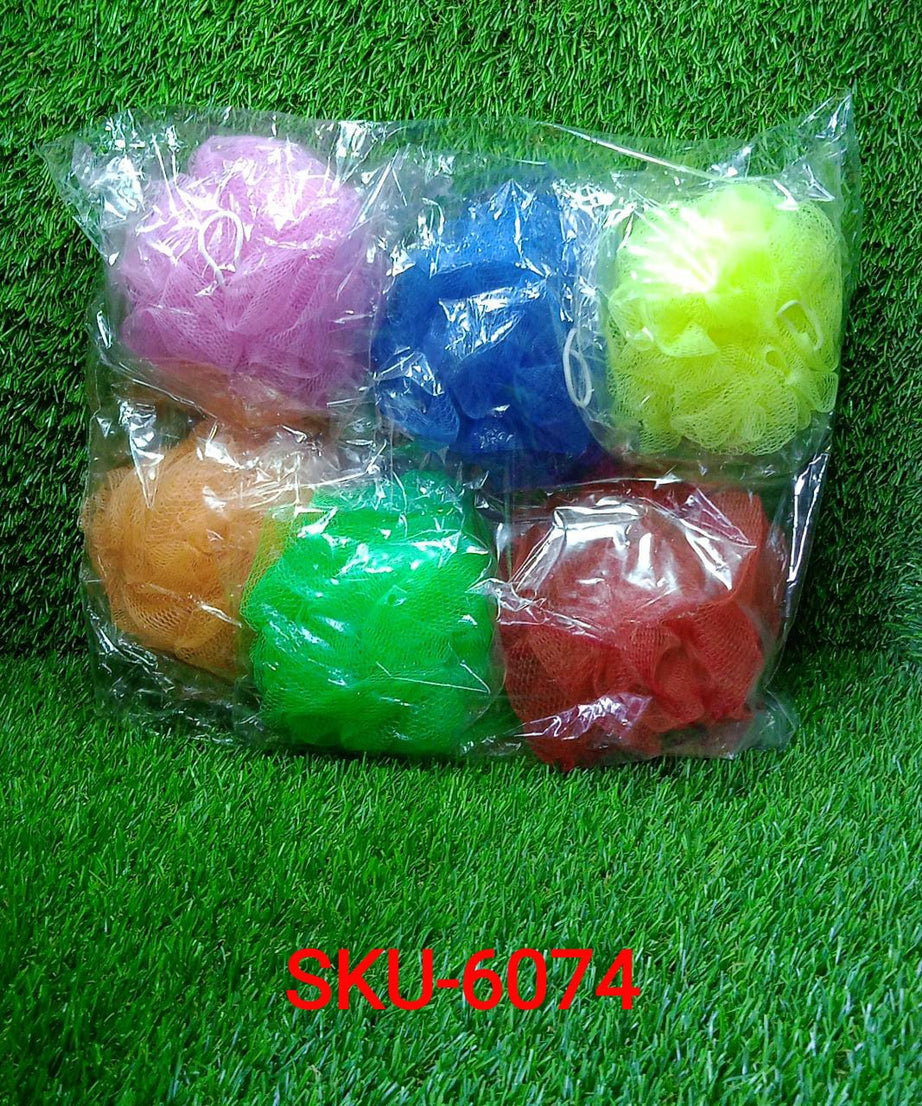 Bath Shower Loofah Sponge Pouf Body Scrubber