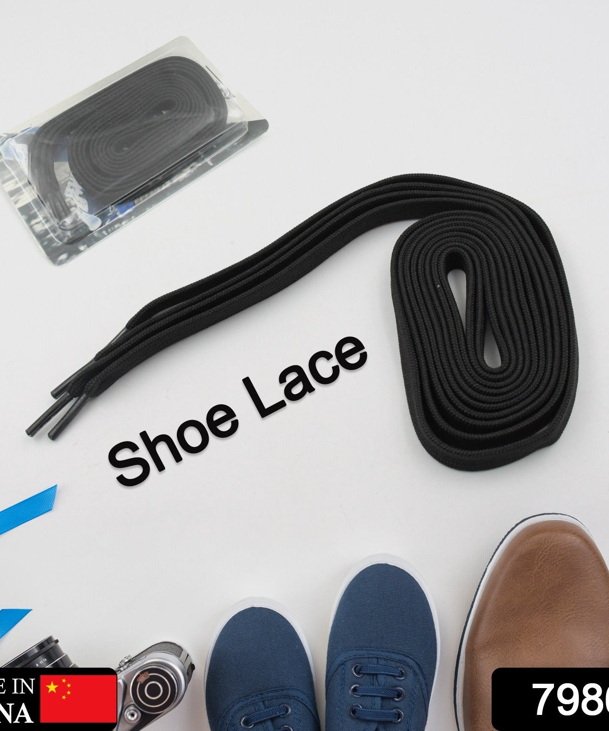 Sports shoelaces, flat design, 1 pair, perfect for gym, running shoes, and sneakers.