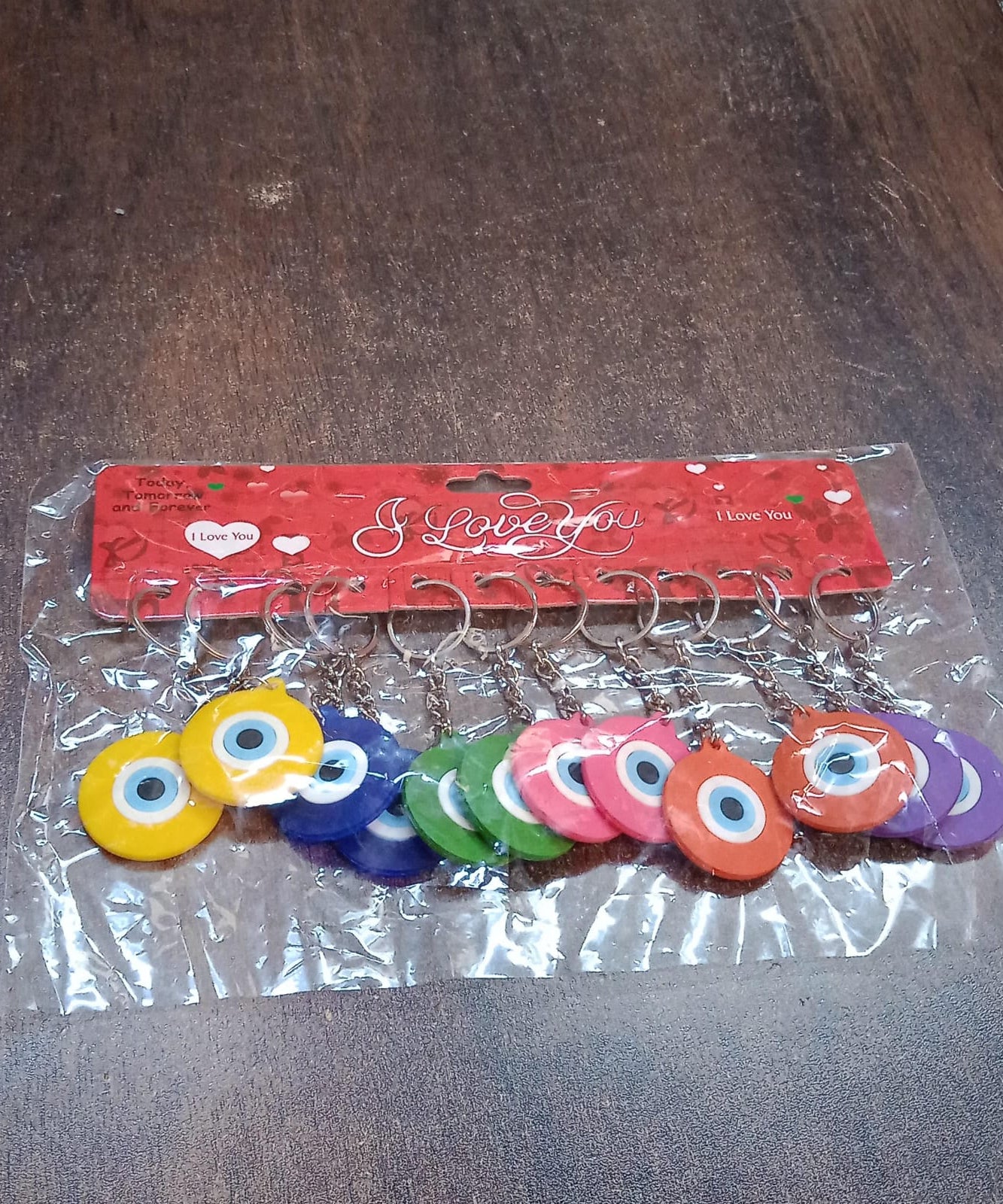 Evil Eye Rubber / Silicone Keychain (12 Pcs Set / Mix Color)