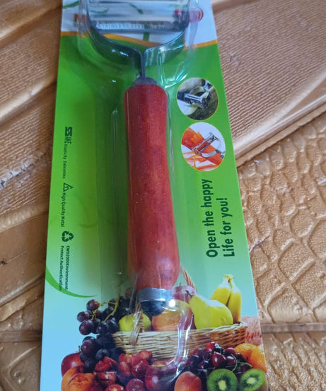 Vegetable and Fruit Peeler with Wooden Handle (1 Pc)