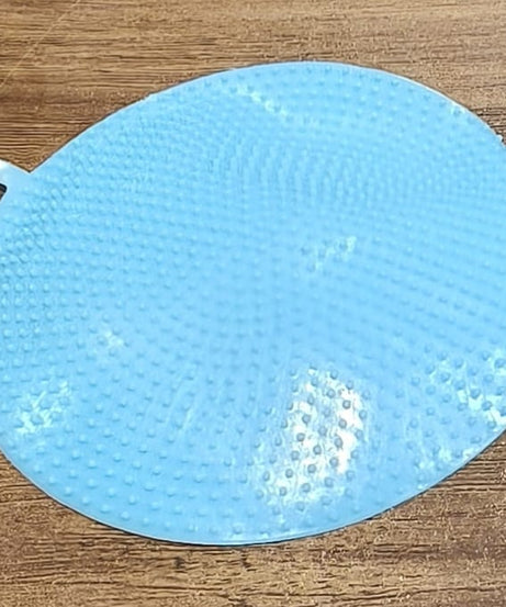 Sky Blue Silicone Dish Scrubber Sponge Mildew Free, Non Stick, Heat Resistant