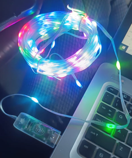 Multi Coloured 10M RGB LED Strip Lights (1 Pc / Loose)
