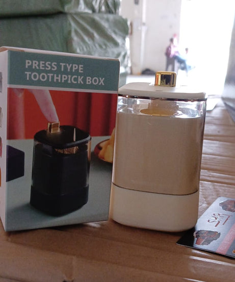 Toothpick Holder Dispensers, Automatic Toothpicks Container, Toothpicks Storage Dispensers Box, for Home Living room Kitchen Restaurant (1 Pc)