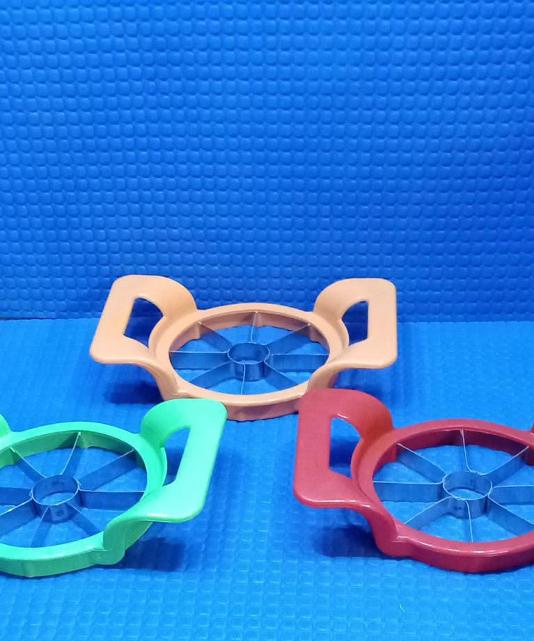 Vibrant apple cutter, easy to use.