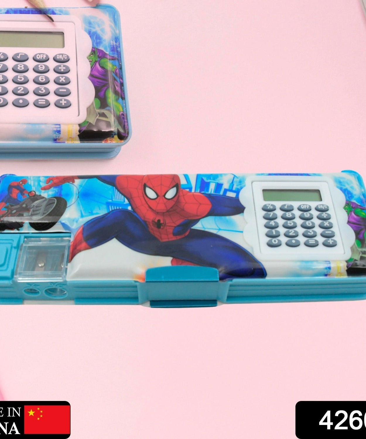 Cartoon Multi-functional Geometry Box with Calculator & Double Sharpener