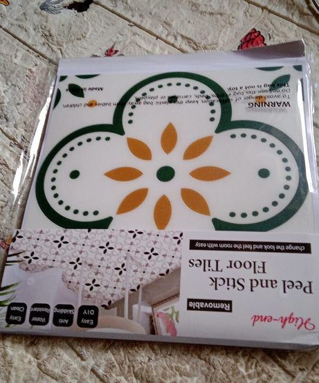 Peel and Stick Floor Tiles Kitchen / Bathroom Backsplash Sticker Detachable Waterproof DIY Tile Stickers for Wall Decoration Tiles Home Decoration (8x8 Inch / 10 Pcs Set)